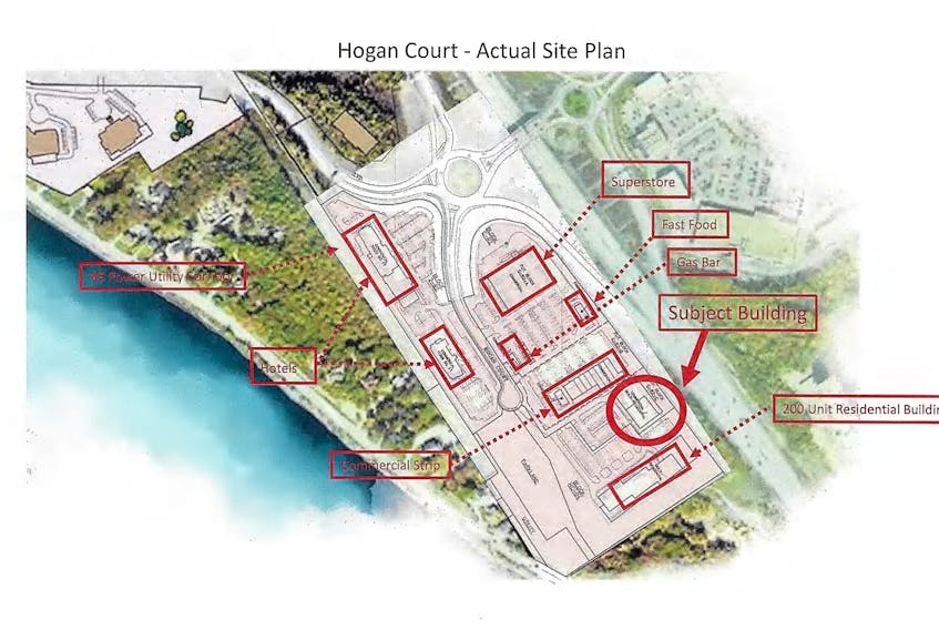 The Hogan Court site plan, from a submission to the Nova Scotia Utility and Review Board.