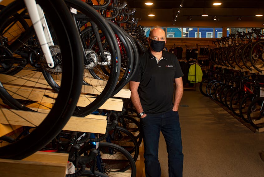 Andrew Feenstra, owner of Cyclesmith, at his shop on Agricola Street in Halifax on Thursday, Dec. 17, 2020.
Ryan Taplin - The Chronicle Herald