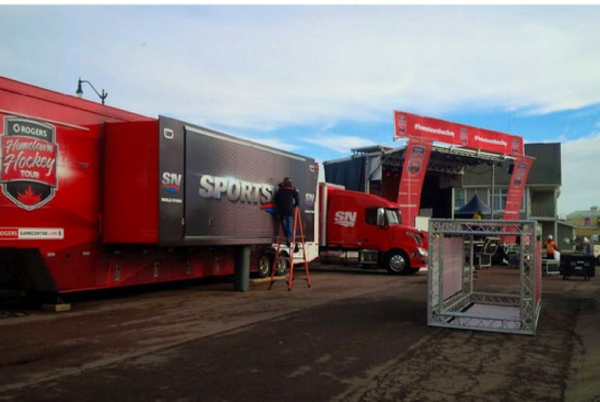 Crews are busy setting up for Hometown Hockey, which takes place this weekend in Summerside.