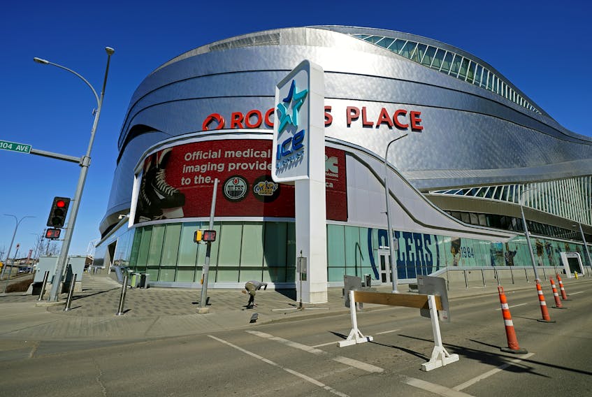 Rogers Place in Edmonton on April 16, 2020.