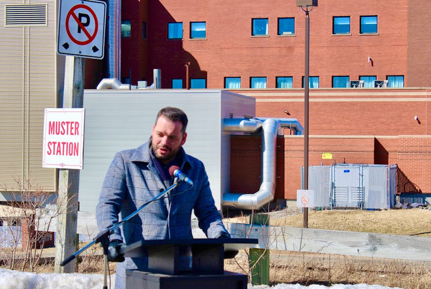 Nova Scotia's Education and Early Childhood Development Minister Derek Mombourquette announced funding for repairs to the Cape Breton Regional Hospital on Wednesday. ELIZABETH PATTERSON • CAPE BRETON POST