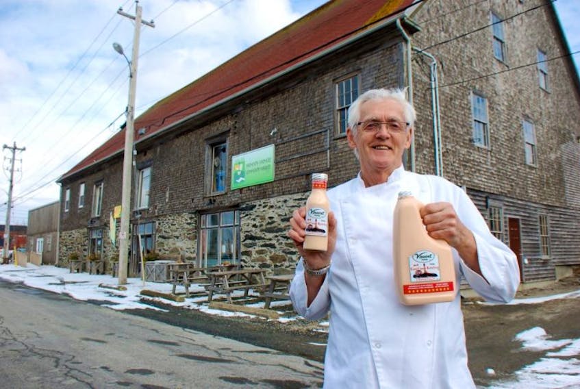 <p>Gary Kent has launched a new product that may take a little getting used to: rose-coloured, creamy East Coast Ketchup. A portion of the proceeds from sales will be benefit the Friends of the Yarmouth Light.<br />CARLA ALLEN PHOTO</p>