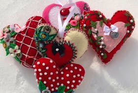 February’s cold days of mid-winter are always made to feel warmer because of Valentine’s Day — the day of love. And nothing says love like something handmade from the heart, like these handmade felt hearts. Rosemary Godin/Contributed