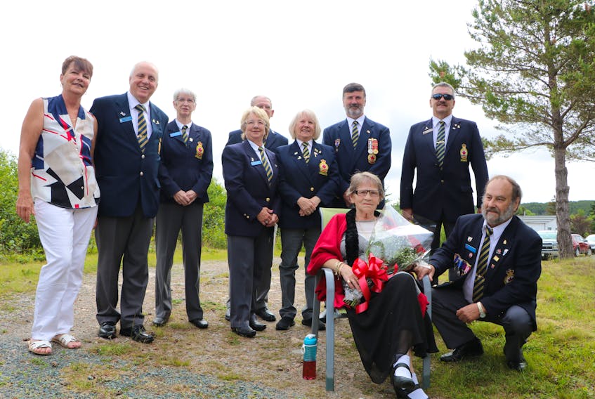 An appreciative Royal Canadian Legion, Branch 1, presented Madonna Porter with flowers and many expressions of thanks Saturday morning for the kind donation of her huge collection of Barbie dolls and other collectables to the legion. A number of legion members arrived at her C.B.S. home to pack up and remove the collection that will be auctioned off at a later time. The donation will help the branch carry on its many services after being severely impacted by the COVID-19 restrictions. Glen Whiffen/The Telegram
See story: https://www.thetelegram.com/news/local/cbs-woman-is-saying-goodbye-to-her-extensive-barbie-collection-to-help-local-veterans-472210/
