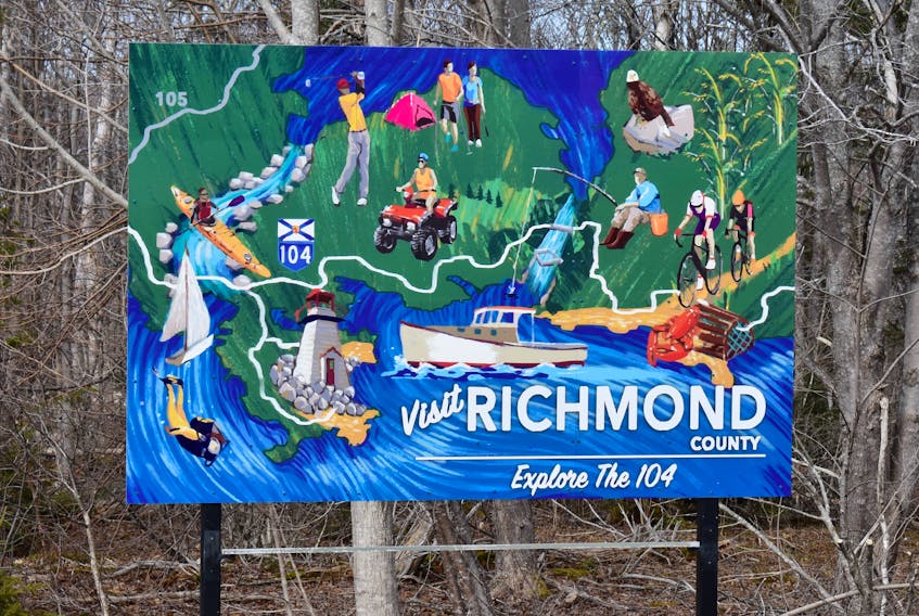 Residents of the Municipality of Richmond County have elected a full slate of new councillors who are hoping to regain public confidence in the sparsely-populated south west region of Cape Breton Island. Above, a sign near the Richmond-Cape Breton Regional Municipality boundary shows off some of Richmond's many attractions. DAVID JALA • CAPE BRETON POST