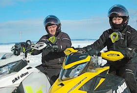 Sheldon and Mandy Gaulton were two of 123 riders to take part in the annual Janeway snowmobile ride held in Sandy Cove in 2017. FILE/THE NORTHERN PEN