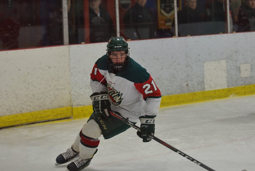 Third-year forward Landon Clow of Kelvin Grove is one of the veterans the Kensington Wild will be looking to for a big season. The Wild’s home opener is at Credit Union Centre in Kensington against the Saint John Vitos on Saturday at 7:30 p.m.