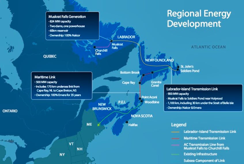 Schematic Map of the Maritime Link Project — Emera.com image