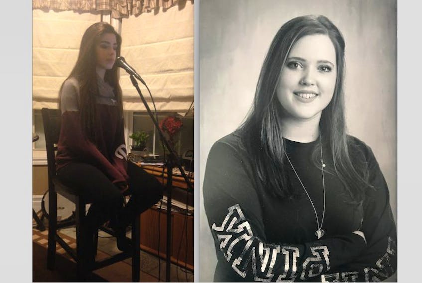 Fourteen-year-old Allie Gardner (left) of Flower’s Cove performed “Love on the Brain” by Rihanna in her audition video for Sing NL. She made it into the top 20 in her category. Seventeen-year-old Mackenzie Genge (right) of Anchor Point made it to the top 20 in her category in Sing NL.