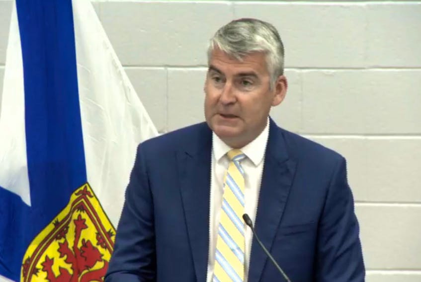 Stephen McNeil apologizes for institutionalized racism and announces an examination of the current justice system and a move toward restorative justice at a news conference in Halifax on Tuesday, Sept. 29, 2020.