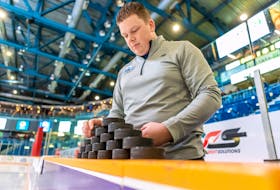 Tyler Jay is the full-time equipment manager of the Saint John Sea Dogs of the Quebec Major Junior Hockey League. Saint John Sea Dogs/Special to The Guardian
