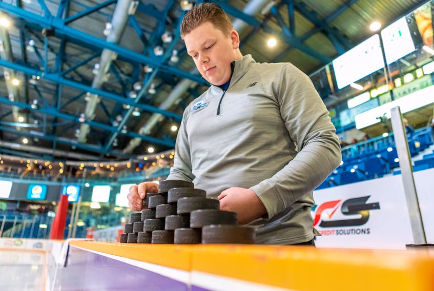 Tyler Jay is the full-time equipment manager of the Saint John Sea Dogs of the Quebec Major Junior Hockey League. Saint John Sea Dogs/Special to The Guardian