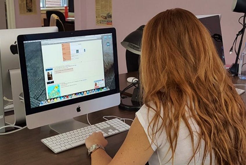 <span>A young woman scrolls through the anon-ib.co website, discovering disturbing and revealing images of women her own age.</span>