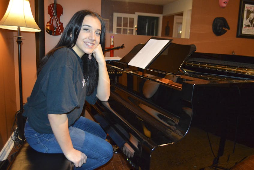 Jordyn Crocker, 16, sits in the music room in her family’s home in New Waterford. A singer/songwriter who has written 30 songs and currently has a four-song demo on iCloud, Jordyn is speaking openly about her transgender journey in hopes of helping others in the same situation and in an effort to educate the public.