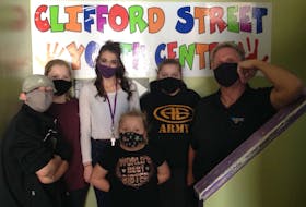 Children attending the Clifford Street Youth Centre have nothing but great things to say about the facility and the people who work there. Shown here are Landon Clark, Miranda Hawley, Kia Francis, youth worker Destiny Dermody, Kyla Francis and Paul Ratchford. CONTRIBUTED