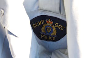 The RCMP logo on the police uniform the gunman wore during his shooting rampage in Nova Scotia on April 18 and 19, 2020.