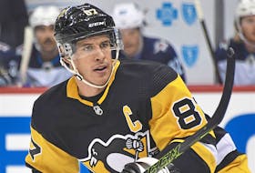 Pittsburgh Penguins captain Sidney Crosby will play his 1,000th NHL game Saturday night against the New York Islanders. (FILE)