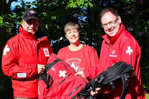 The Canadian Ski Patrol has new uniforms this season. Checking out the new colours are from left Brookvale Ski Patrollers Greg McCormick, Diane Lemay, and Craig Taggart. The Brookvale Ski Patrol is recruiting new members and those interested in learning more about the patrol can attend an information session at Queen Charlotte school in Charlottetown on Wednesday, Oct. 7