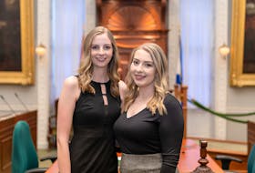 Sarah Dobson, left,  and Grace Evans are authors of a forthcoming book on women in provincial politics.  - Mohammad Masa, MoSY Photography