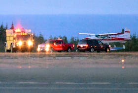 A landing gear malfunction on a small plane led to an emergency landing at St. John’s International Airport Wednesday night. Keith Gosse/The Telegram