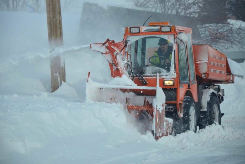Snow removing equipment and operators were busy in Windsor on Monday after a major winter storm.
