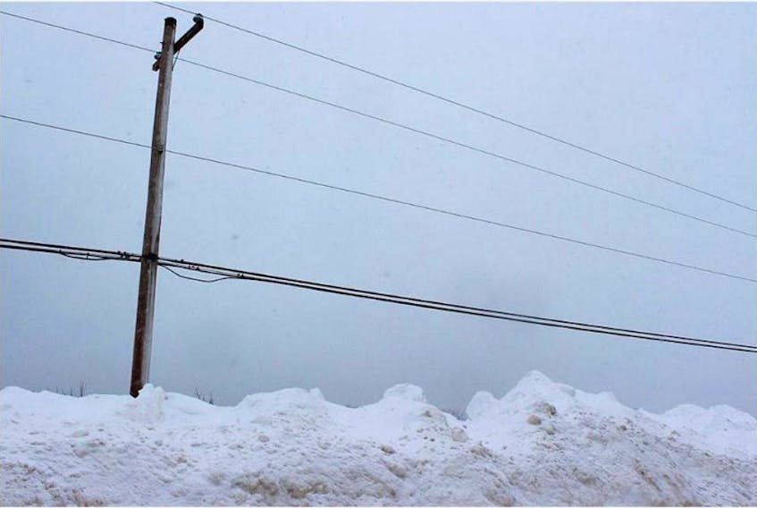 Snowbanks are challenging power lines for dominance of the landscape in some parts of the Annapolis Valley and more is expected Feb. 25