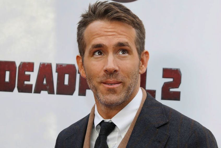 Actor Ryan Reynolds poses on the red carpet during the premiere of "Deadpool 2" in New York, in 2018.