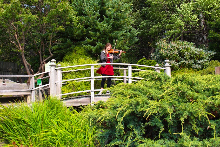 Carole Bestvater is one of 14 musicians taking part in the Sound Symposium’s "Echo Village" at the Memorial University Botanical Garden on Sunday. The performers will be in different areas throughout the garden, performing a variety of different styles. – Andrew Waterman/The Telegram