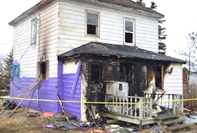 A house at 2520 New Waterford Highway in South Bar where a fire broke out early Tuesday morning, leaving a family of three homeless. Sharon Montgomery-Dupe/Cape Breton Post
