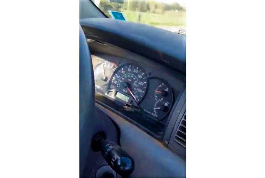 Kings District RCMP were provided with a video of a of car travelling dangerously in excess of 180 kilometres per hour on Route 3 in Vernon River.