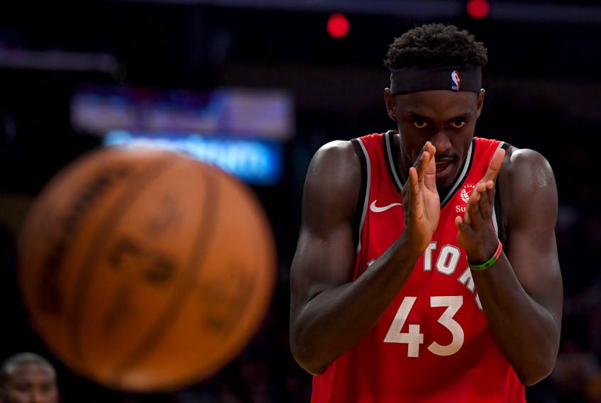 Raptors’ Pascal Siakam finished third in fan, media and player voting among frontcourt players from the Eastern Conference who are headed to the NBA all-star game in Chicago. (GETTY IMAGES)