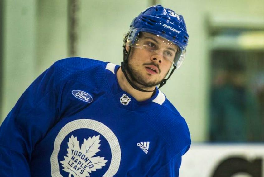 Local hockey fans will get a chance to watch the Toronto Maple Leafs, including star centre Auston Matthews (shown in this file photo), in practices and scrimmages at the Paradise Double Ice Complex next month as the NHL team opens its 2019 training camp in Newfoundland. The Leafs will also be playing a Sept. 17 exhibition game against the Ottawa Senators at Mile One Centre. That game has already been sold out. The training camp schedule also includes a Leafs alumni game, set to include the likes of former Toronto captains Doug Gilmour and Wendel Clark. That contest will be Sept. 15 at Mile One.