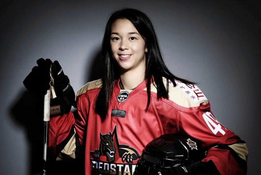 Jessica Wong of Baddeck is currently playing with KRS Vanke Rays of the Russian Women’s Hockey League. The 29-year-old has had a hot start to the season with three goals and 19 points in 13 games. CONTRIBUTED • KRS VANKE RAYS