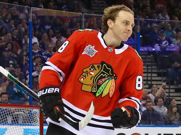Tim Stuetzle has been compared to Patrick Kane (pictured) of the Chicago Blackhawks. 

