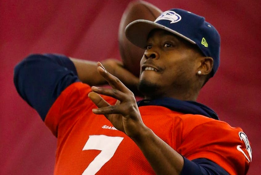 Former NFL quarterback with the Minnesota Vikings and Seattle Seahawks Tarvaris Jackson died in a car crash in Alabama. He was 36. (CHRISTIAN PETERSEN/Getty Images files)