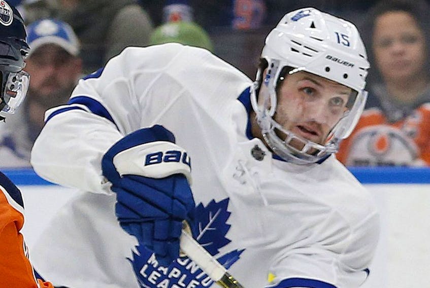 Toronto Maple Leafs forward Alex Kerfoot. 
