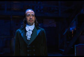 Lin-Manuel Miranda stars in Hamilton, the live theatre production that took the world by storm, is up for two Golden Globes following a filmed release on Disney+. - DISNEY