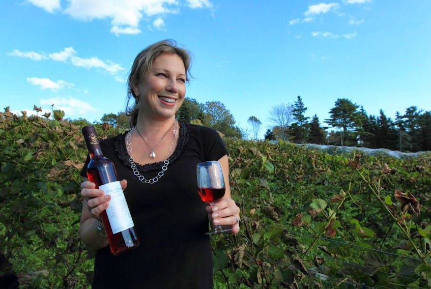Barbara Thomson, co-owner of Petite Riviere Vineyard. Photo by WANS