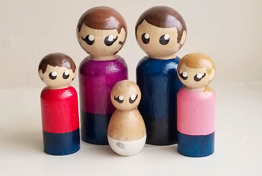 Pegster, specializing in painting peg dolls.