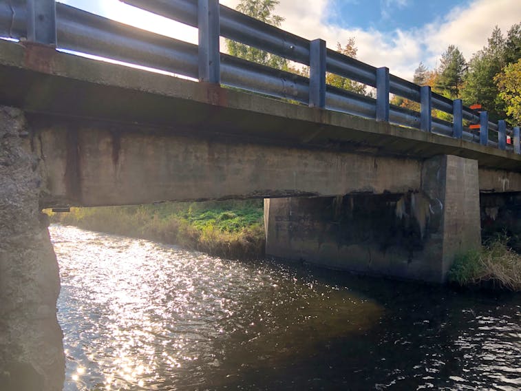 References to Syme’s Bridge show up in documents as early as the late 1800s, however a note prepared by city engineering staff for council says the bridge as it currently exists was constructed in the 1950s. -JUANITA MERCER/THE TELEGRAM