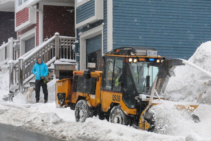City council recently approved a reprioritizing of sidewalk snowclearing routes to ensure those that are cleared are done so more effectively, and on Monday council made a similar decision about snowclearing for steps and laneways. -TELEGRAM FILE PHOTO