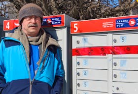 David Thornhill had tried since Feb. 21 to get Canada Post to fix the community mailbox in his neighbourhood. BARB SWEET/THE TELEGRAM