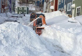 Snowblowers clear Balsam Street in central St. John’s on Jan. 19, two days after the record-setting blizzard. Keith Gosse file photo/The Telegram