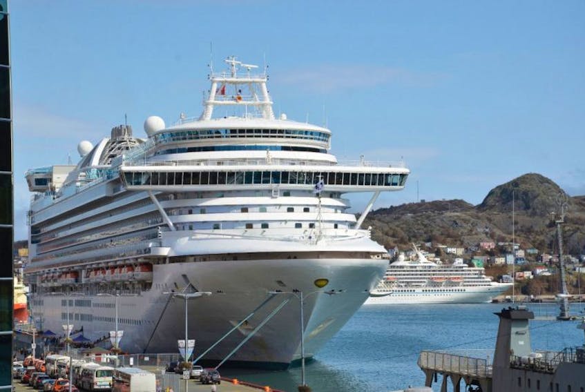 Thirty-four cruise ships are scheduled to visit St. John’s beginning May 1. The St. John’s Port Authority has issued a statement about steps it will follow for foreign flagged vessels in the wake of the COVID-19 pandemic. -FILE PHOTO