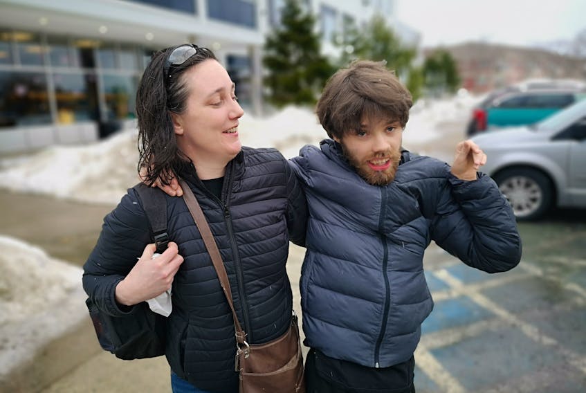 Dianne Glass has had to send her son, Adam, to and from school by taxi since 2016 and has been paying out of pocket. Andrew Waterman/The Telegram