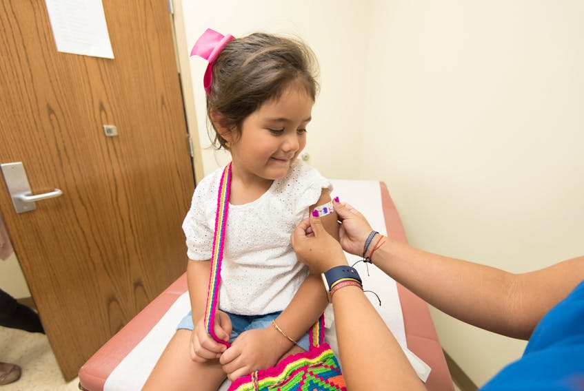 The prospect of a super cool Band-Aid after a vaccination can make all the difference in keeping tears at bay, says a St. John’s psychologist. (U.S. Centers for Disease Control)