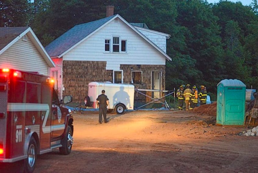 Firefighters, police attend fire scene on St. Peters Road Tuesday about 9 p.m.
