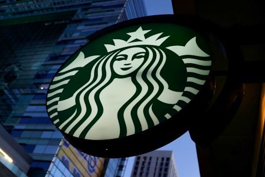 A Starbucks sign is shown on one of the companies stores. File Photo
