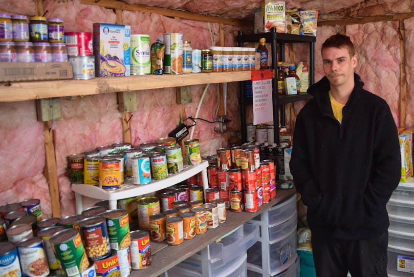 Dustin Madden started a pantry in Stellarton to help people in need in his community. As someone who grew up in poverty, he said he has a heart that wants to help others.