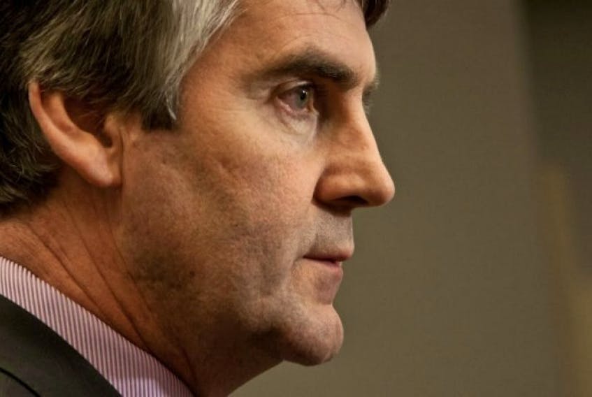 <span>Premier Stephen McNeil answers questions at One Government Place.</span>